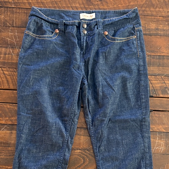 LONDONJEAN Dark Blue Straight Leg Jeans - Picture 1 of 3